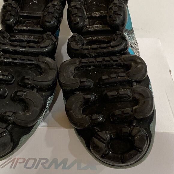 Nike Air VaporMax Flyknit 2 Mens 11.5 Black Dusty Cactus Hyper Jade Sneaker - Picture 12 of 16